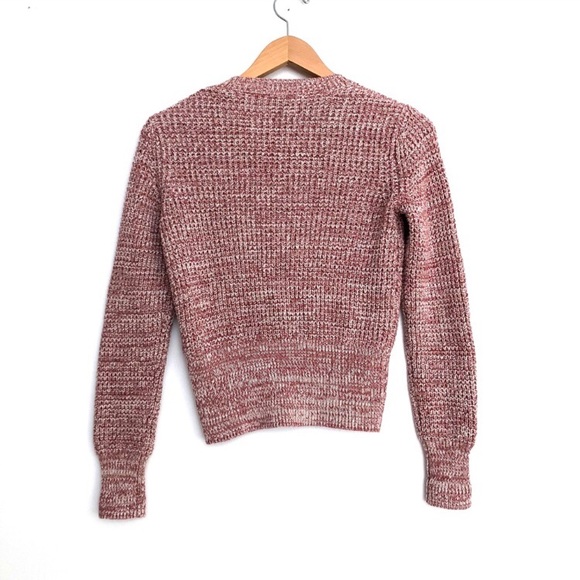 Gap pink marled waffle stitch cardigan XS - Picture 5 of 5